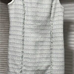 Karl Lagerfeld Textured White and Black Dress
